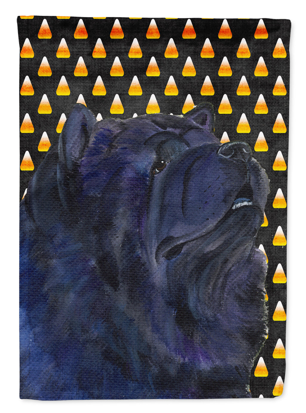 Chow Chow Candy Corn Halloween Portrait Garden Flag Mailbox Decorative Yard Banner Outside Patio Artwork for Flower Beds, Garden Size, Multicolor
