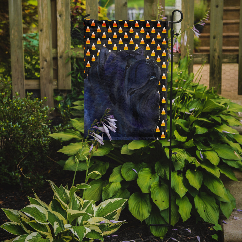 Chow Chow Candy Corn Halloween Portrait Garden Flag Mailbox Decorative Yard Banner Outside Patio Artwork for Flower Beds, Garden Size, Multicolor