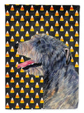 Irish Wolfhound Candy Corn Halloween Portrait Garden Flag Mailbox Decorative Yard Banner Outside Patio Artwork for Flower Beds, Garden Size, Multicolor