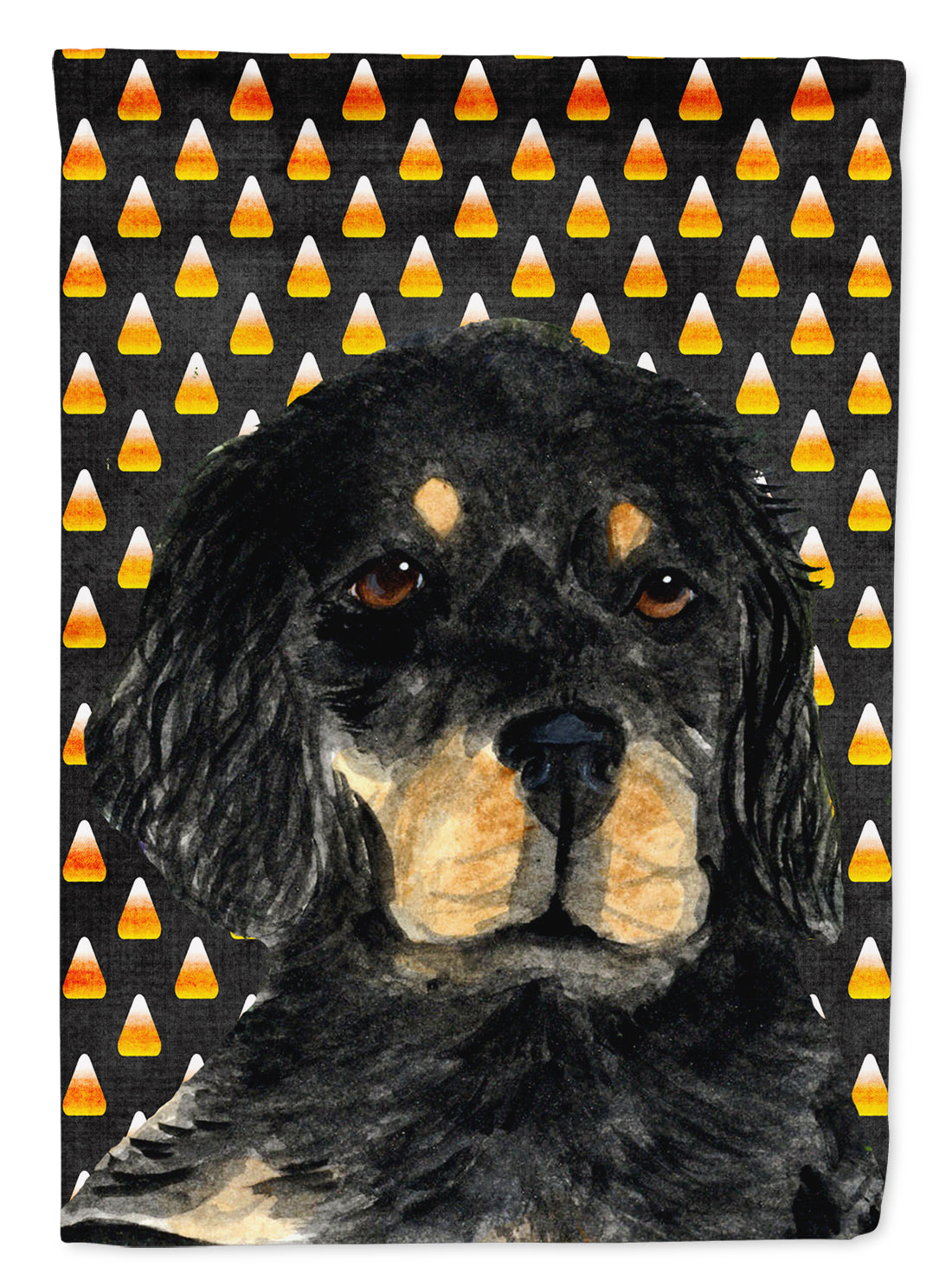 Gordon Setter Candy Corn Halloween Portrait Garden Flag Mailbox Decorative Yard Banner Outside Patio Artwork for Flower Beds, Garden Size, Multicolor