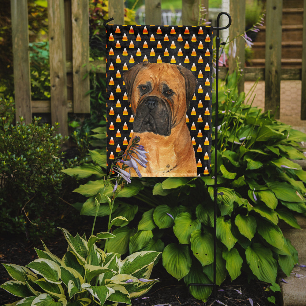 Bullmastiff Candy Corn Halloween Portrait Garden Flag Mailbox Decorative Yard Banner Outside Patio Artwork for Flower Beds, Garden Size, Multicolor