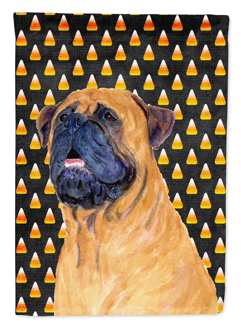 Mastiff Candy Corn Halloween Portrait Garden Flag Mailbox Decorative Yard Banner Outside Patio Artwork for Flower Beds, Garden Size, Multicolor