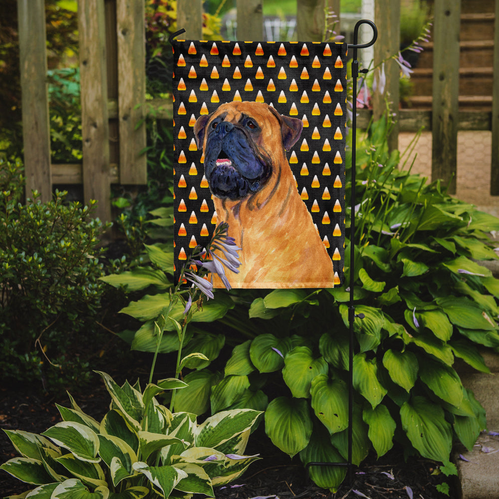 Mastiff Candy Corn Halloween Portrait Garden Flag Mailbox Decorative Yard Banner Outside Patio Artwork for Flower Beds, Garden Size, Multicolor
