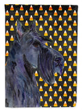 Scottish Terrier Candy Corn Halloween Portrait Garden Flag Mailbox Decorative Yard Banner Outside Patio Artwork for Flower Beds, Garden Size, Multicolor