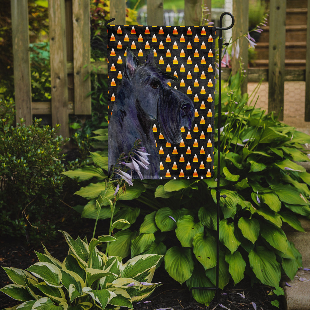 Scottish Terrier Candy Corn Halloween Portrait Garden Flag Mailbox Decorative Yard Banner Outside Patio Artwork for Flower Beds, Garden Size, Multicolor