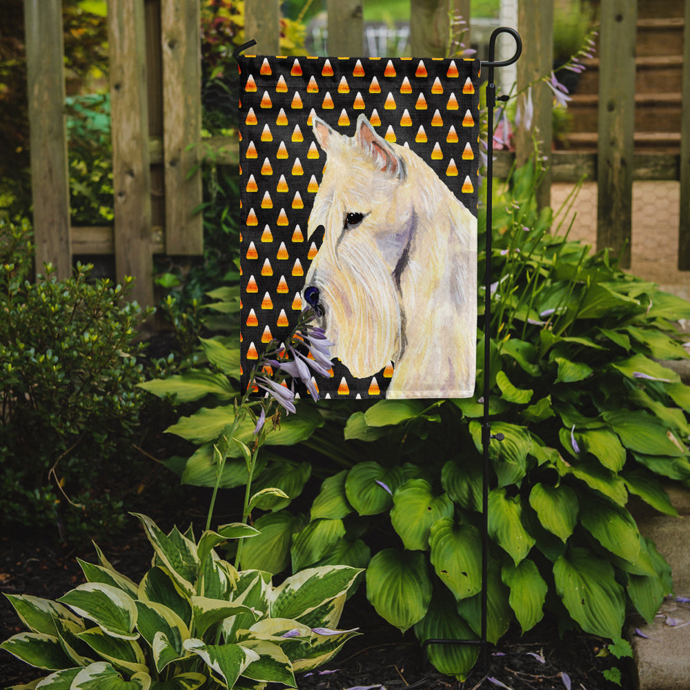 Scottish Terrier Wheaten Candy Corn Halloween Portrait Garden Flag Mailbox Decorative Yard Banner Outside Patio Artwork for Flower Beds, Garden Size, Multicolor