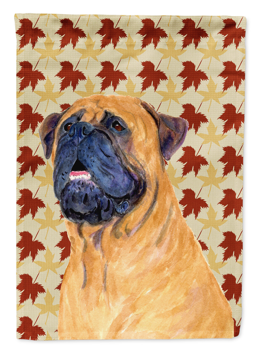 Mastiff Fall Leaves Portrait Garden Flag Mailbox Decorative Yard Banner Outside Patio Artwork for Flower Beds, Garden Size, Multicolor