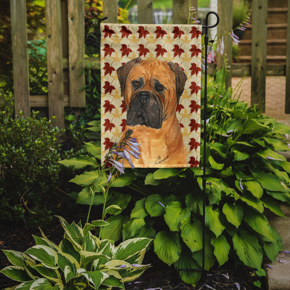 Bullmastiff Fall Leaves Portrait Garden Flag Mailbox Decorative Yard Banner Outside Patio Artwork for Flower Beds, Garden Size, Multicolor