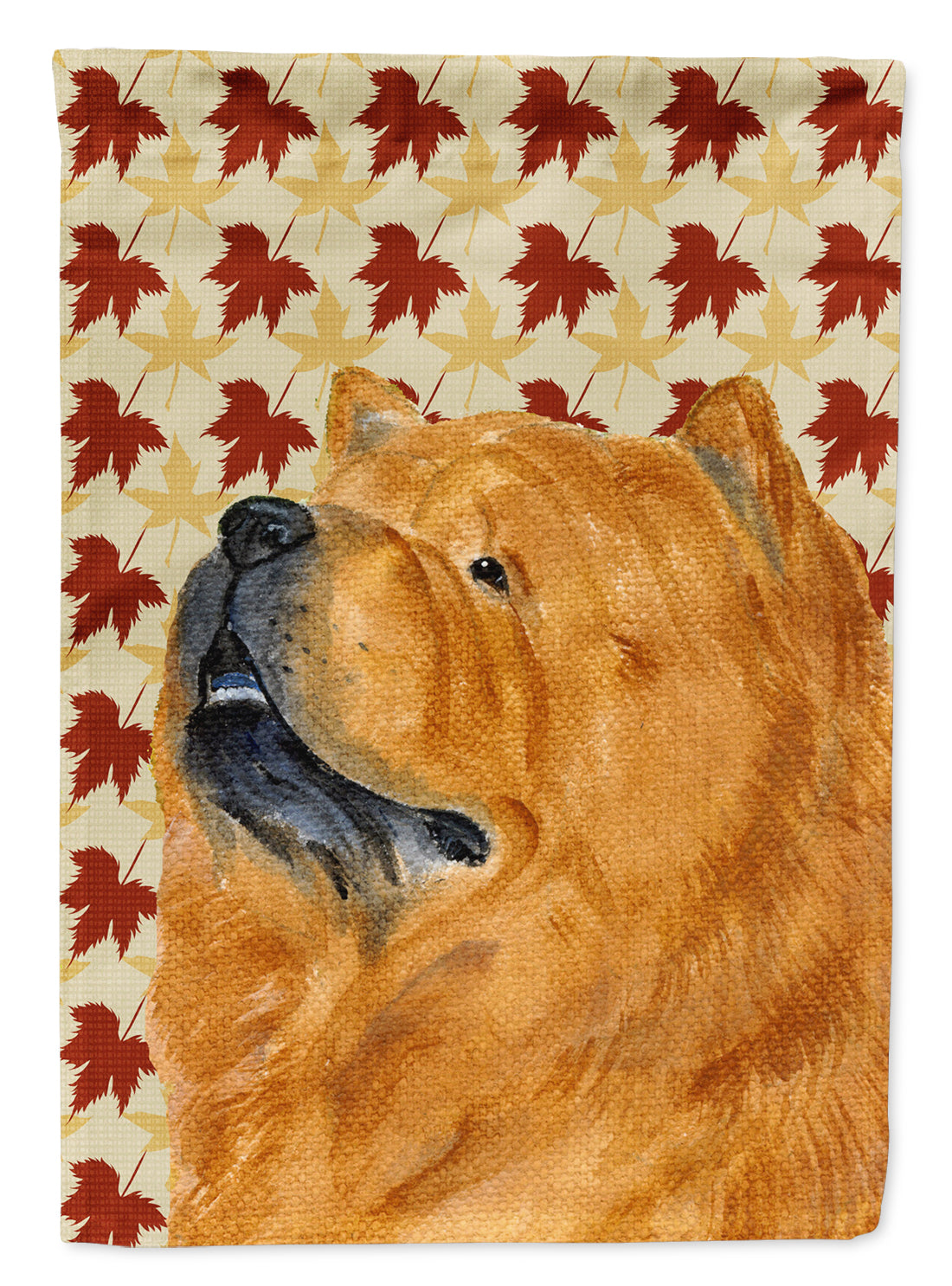 Chow Chow Fall Leaves Portrait Garden Flag Mailbox Decorative Yard Banner Outside Patio Artwork for Flower Beds, Garden Size, Multicolor