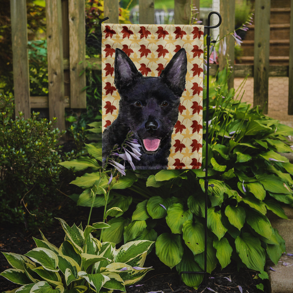 Australian Kelpie Fall Leaves Portrait Garden Flag Mailbox Decorative Yard Banner Outside Patio Artwork for Flower Beds, Garden Size, Multicolor