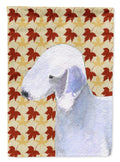 Bedlington Terrier Fall Leaves Portrait Garden Flag Mailbox Decorative Yard Banner Outside Patio Artwork for Flower Beds, Garden Size, Multicolor