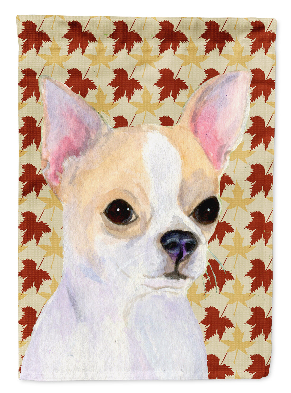 Chihuahua Fall Leaves Portrait Garden Flag Mailbox Decorative Yard Banner Outside Patio Artwork for Flower Beds, Garden Size, Multicolor