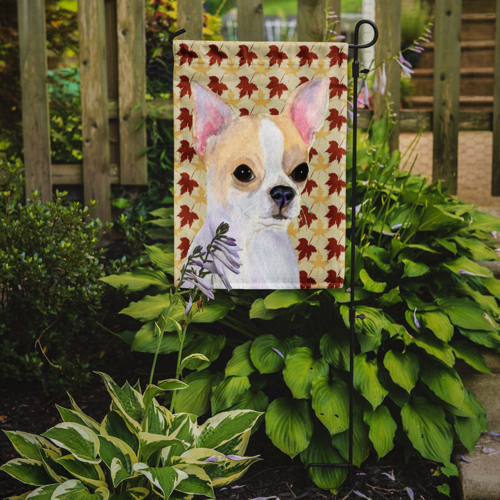 Chihuahua Fall Leaves Portrait Garden Flag Mailbox Decorative Yard Banner Outside Patio Artwork for Flower Beds, Garden Size, Multicolor