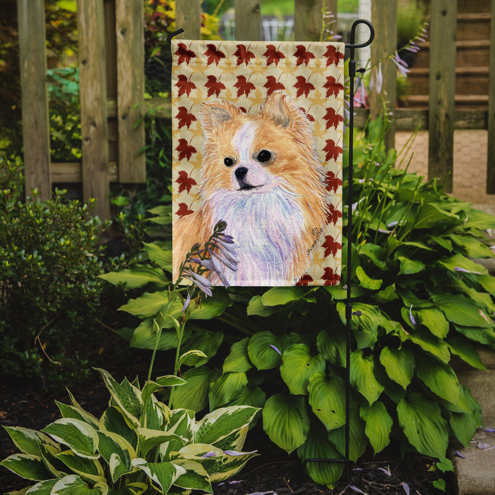 Chihuahua Fall Leaves Portrait Garden Flag Mailbox Decorative Yard Banner Outside Patio Artwork for Flower Beds, Garden Size, Multicolor