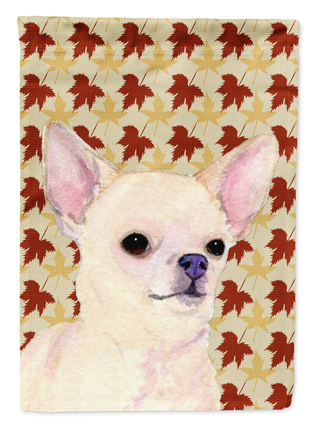 Chihuahua Fall Leaves Portrait Garden Flag Mailbox Decorative Yard Banner Outside Patio Artwork for Flower Beds, Garden Size, Multicolor