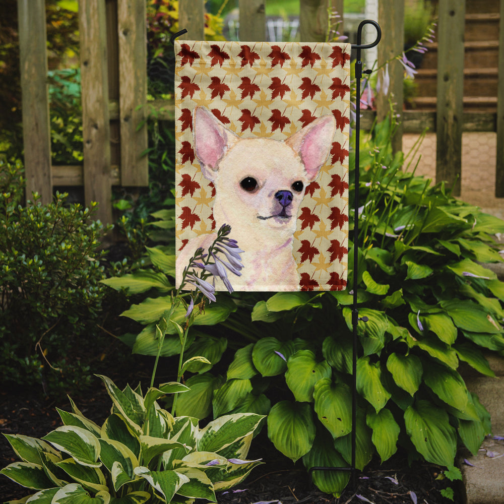 Chihuahua Fall Leaves Portrait Garden Flag Mailbox Decorative Yard Banner Outside Patio Artwork for Flower Beds, Garden Size, Multicolor