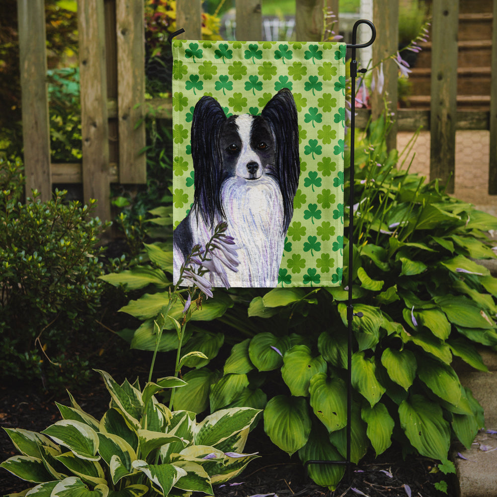 Papillon St. Patrick's Day Shamrock Portrait Garden Flag Mailbox Decorative Yard Banner Outside Patio Artwork for Flower Beds, Garden Size, Multicolor
