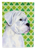 Boxer St. Patrick's Day Shamrock Portrait Garden Flag Mailbox Decorative Yard Banner Outside Patio Artwork for Flower Beds, Garden Size, Multicolor