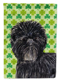 Affenpinscher St. Patrick's Day Shamrock Portrait Garden Flag Mailbox Decorative Yard Banner Outside Patio Artwork for Flower Beds, Garden Size, Multicolor