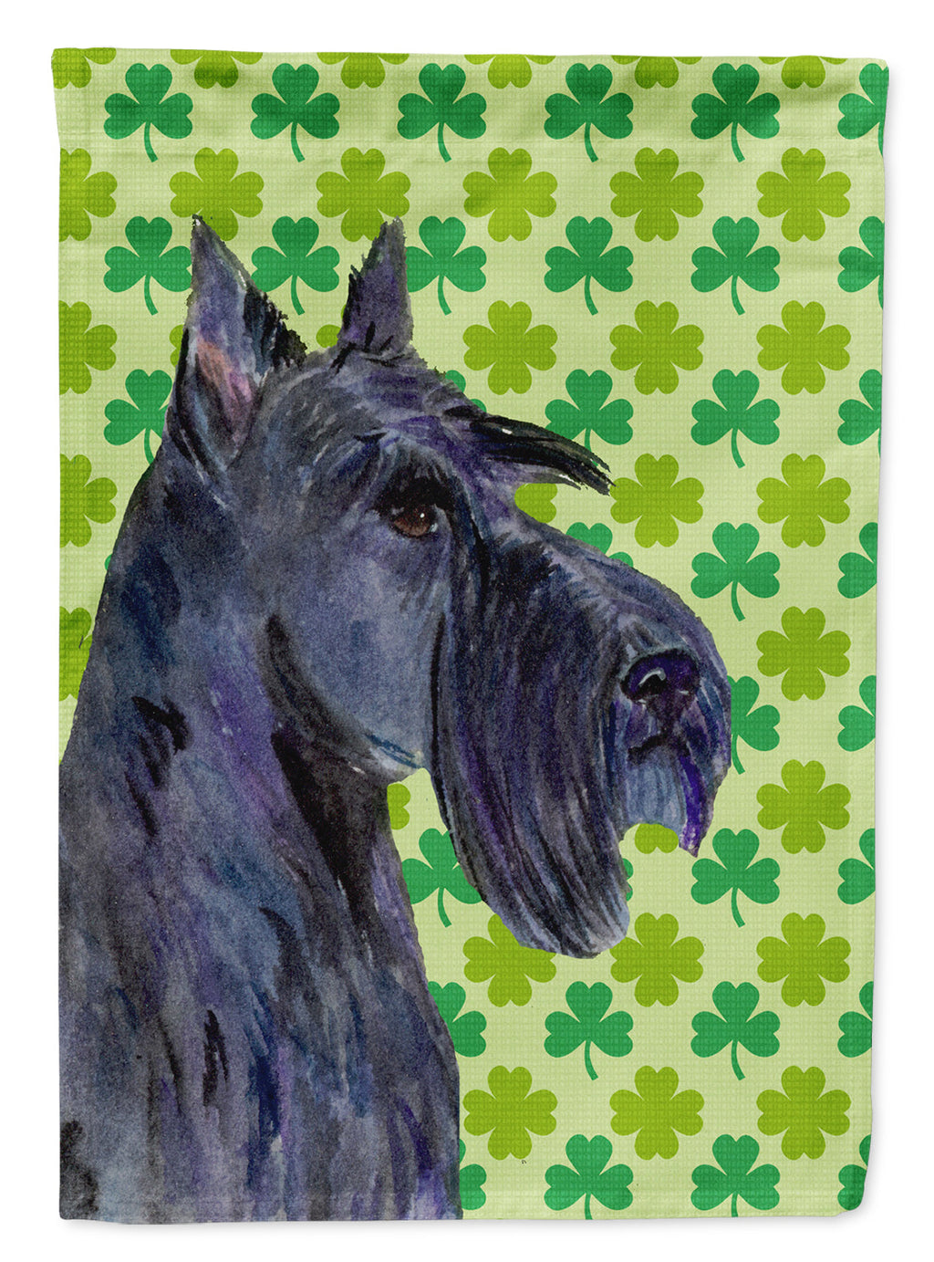 Scottish Terrier St. Patrick's Day Shamrock Portrait Garden Flag Mailbox Decorative Yard Banner Outside Patio Artwork for Flower Beds, Garden Size, Multicolor