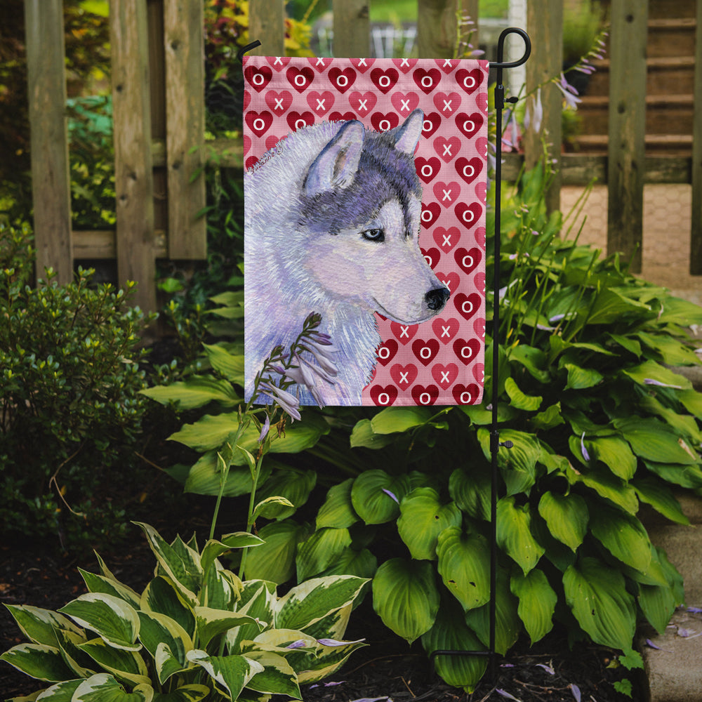 Siberian Husky Hearts Love Valentine's Day Garden Flag Mailbox Decorative Yard Banner Outside Patio Artwork for Flower Beds, Garden Size, Multicolor