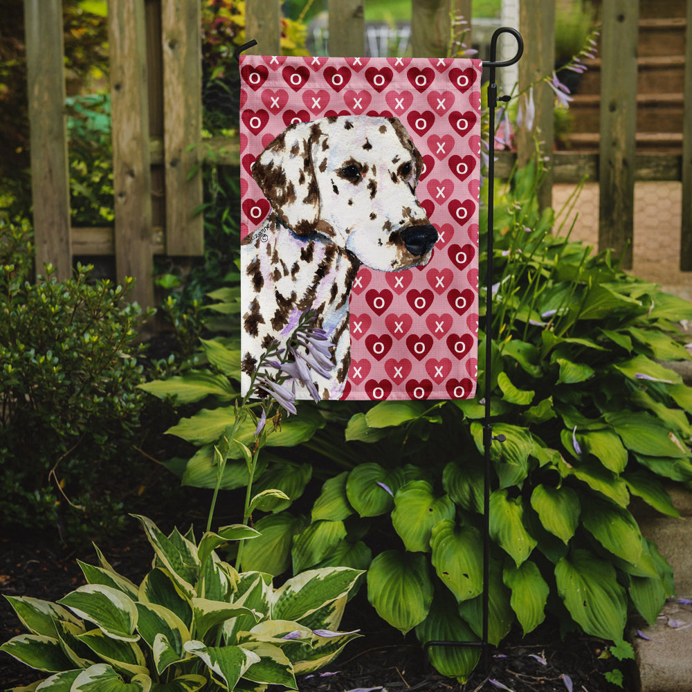 Dalmatian Hearts Love and Valentine's Day Portrait Garden Flag Mailbox Decorative Yard Banner Outside Patio Artwork for Flower Beds, Garden Size, Multicolor