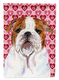 Bulldog English Hearts Love Valentine's Day Garden Flag Mailbox Decorative Yard Banner Outside Patio Artwork for Flower Beds, Garden Size, Multicolor
