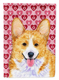 Corgi Hearts Love and Valentine's Day Portrait Garden Flag Mailbox Decorative Yard Banner Outside Patio Artwork for Flower Beds, Garden Size, Multicolor