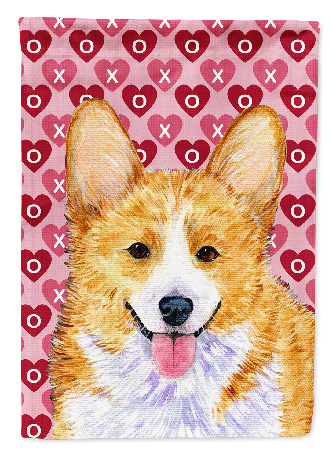 Corgi Hearts Love and Valentine's Day Portrait Garden Flag Mailbox Decorative Yard Banner Outside Patio Artwork for Flower Beds, Garden Size, Multicolor