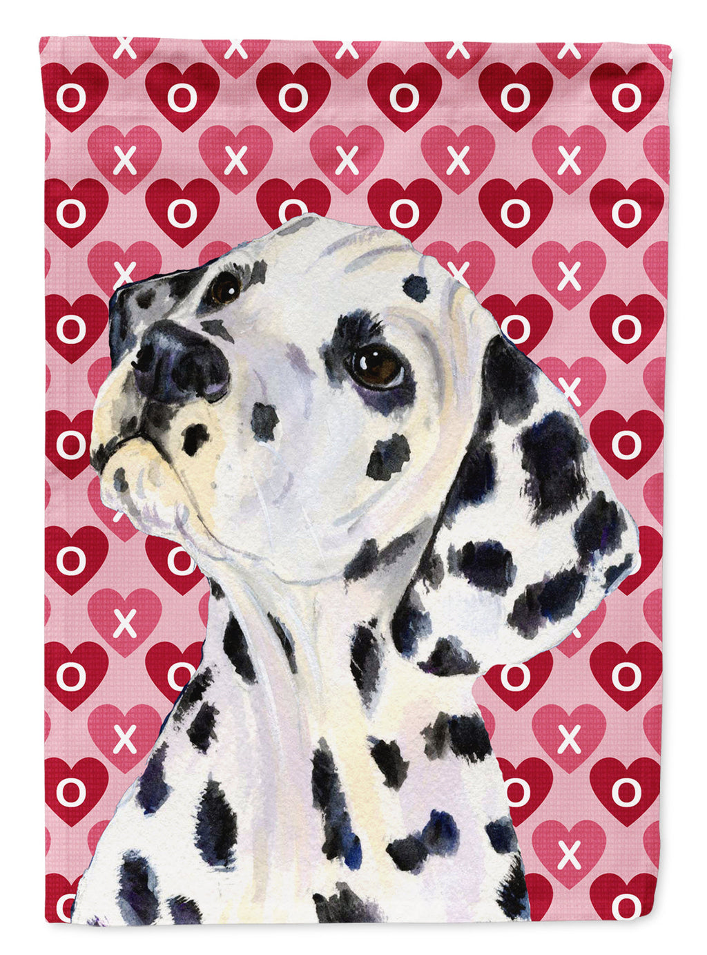 Dalmatian Hearts Love and Valentine's Day Portrait Garden Flag Mailbox Decorative Yard Banner Outside Patio Artwork for Flower Beds, Garden Size, Multicolor