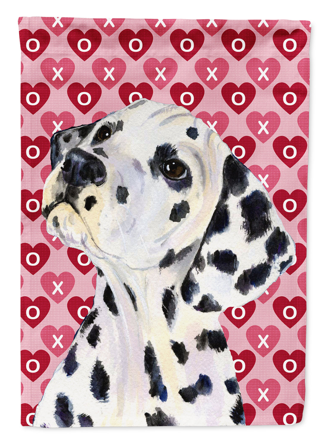 Dalmatian Hearts Love and Valentine's Day Portrait Garden Flag Mailbox Decorative Yard Banner Outside Patio Artwork for Flower Beds, Garden Size, Multicolor