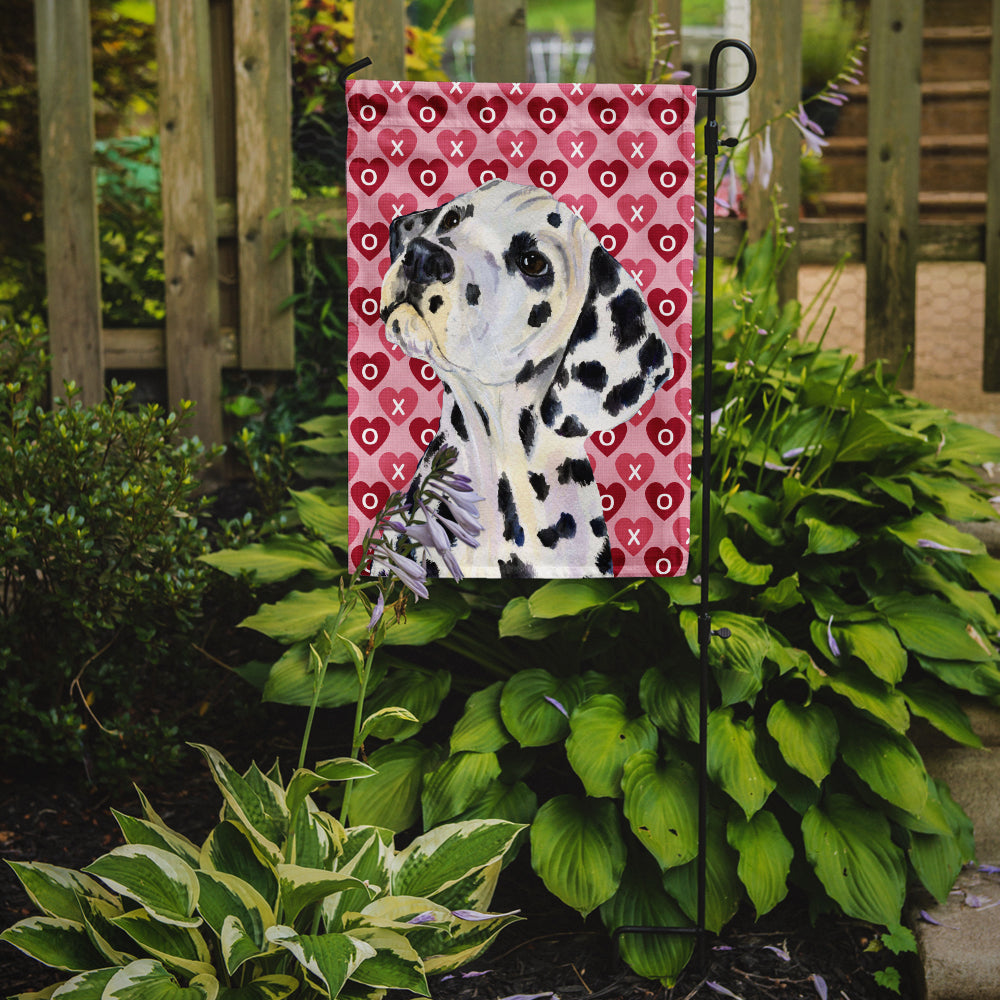 Dalmatian Hearts Love and Valentine's Day Portrait Garden Flag Mailbox Decorative Yard Banner Outside Patio Artwork for Flower Beds, Garden Size, Multicolor
