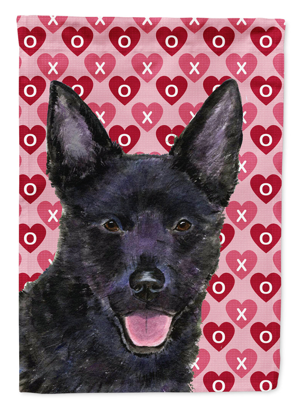 Australian Kelpie Hearts Love Valentine's Day Garden Flag Mailbox Decorative Yard Banner Outside Patio Artwork for Flower Beds, Garden Size, Multicolor