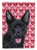 Australian Kelpie Hearts Love Valentine's Day Garden Flag Mailbox Decorative Yard Banner Outside Patio Artwork for Flower Beds, Garden Size, Multicolor