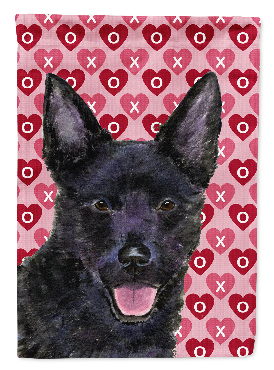 Australian Kelpie Hearts Love Valentine's Day Garden Flag Mailbox Decorative Yard Banner Outside Patio Artwork for Flower Beds, Garden Size, Multicolor