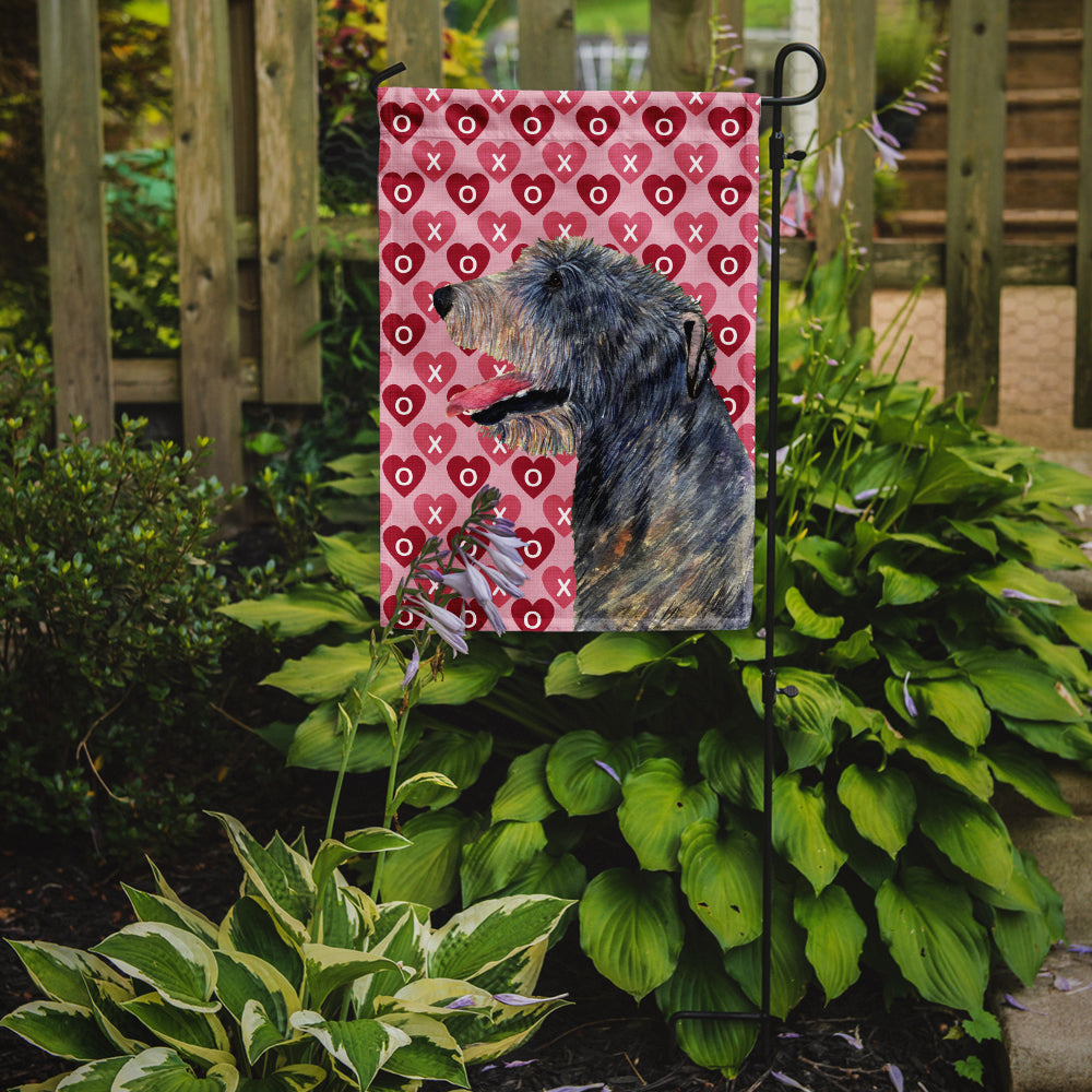 Irish Wolfhound Hearts Love and Valentine's Day Portrait Garden Flag Mailbox Decorative Yard Banner Outside Patio Artwork for Flower Beds, Garden Size, Multicolor