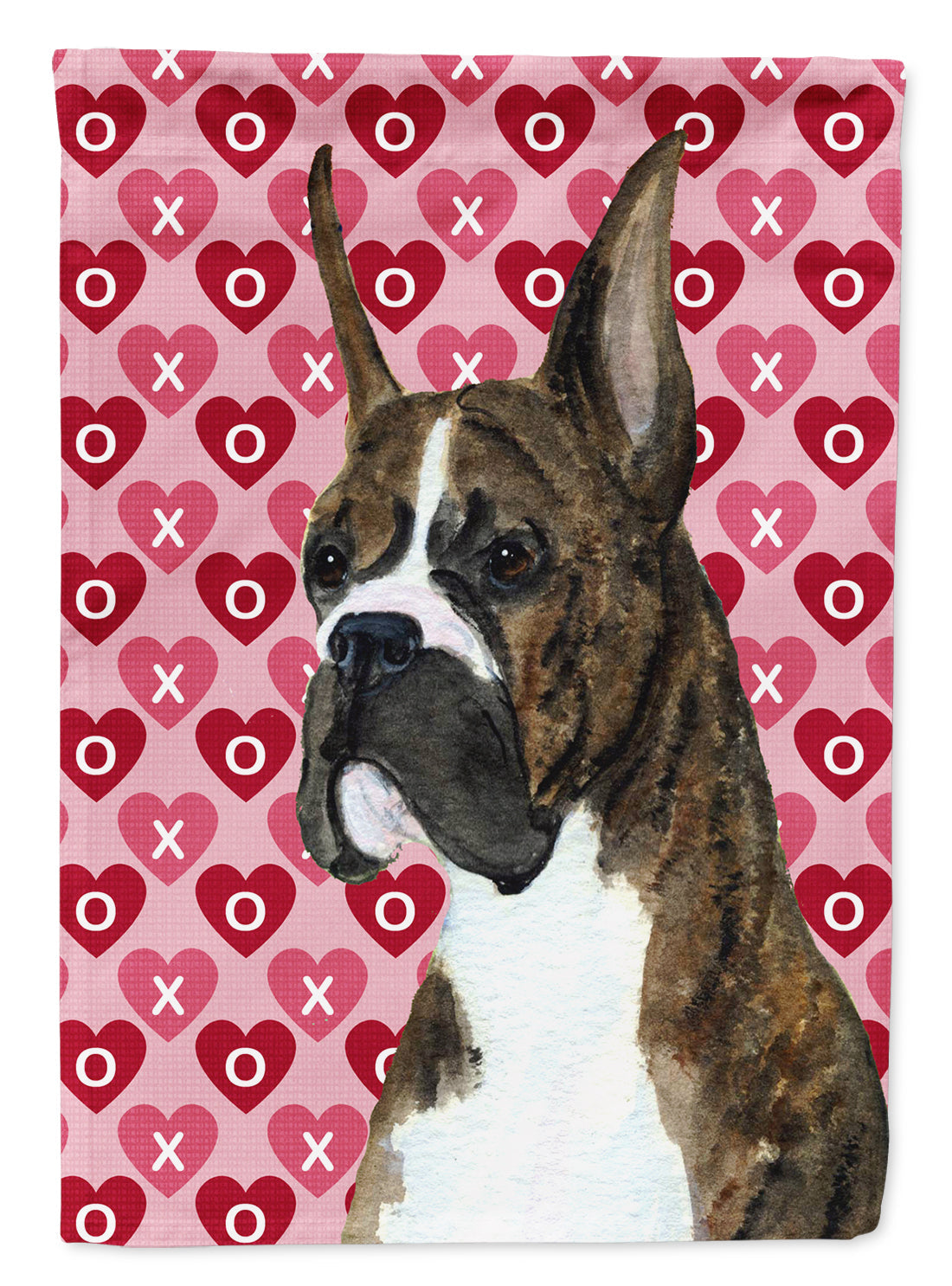 Boxer Hearts Love and Valentine's Day Portrait Garden Flag Mailbox Decorative Yard Banner Outside Patio Artwork for Flower Beds, Garden Size, Multicolor