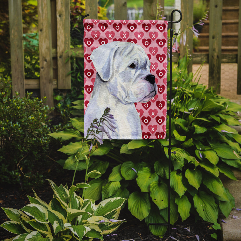 Boxer Hearts Love and Valentine's Day Portrait Garden Flag Mailbox Decorative Yard Banner Outside Patio Artwork for Flower Beds, Garden Size, Multicolor