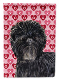 Affenpinscher Hearts Love and Valentine's Day Portrait Garden Flag Mailbox Decorative Yard Banner Outside Patio Artwork for Flower Beds, Garden Size, Multicolor