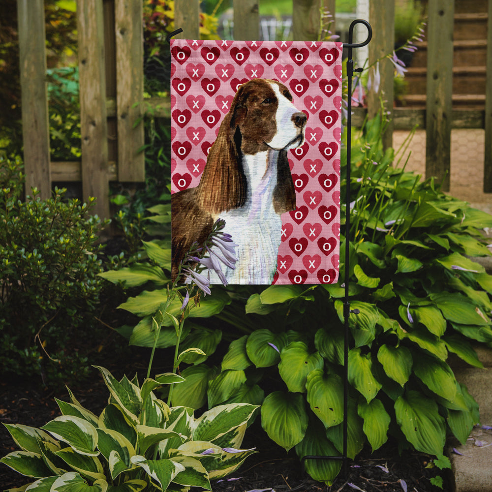 Springer Spaniel Hearts Love Valentine's Day Garden Flag Mailbox Decorative Yard Banner Outside Patio Artwork for Flower Beds, Garden Size, Multicolor