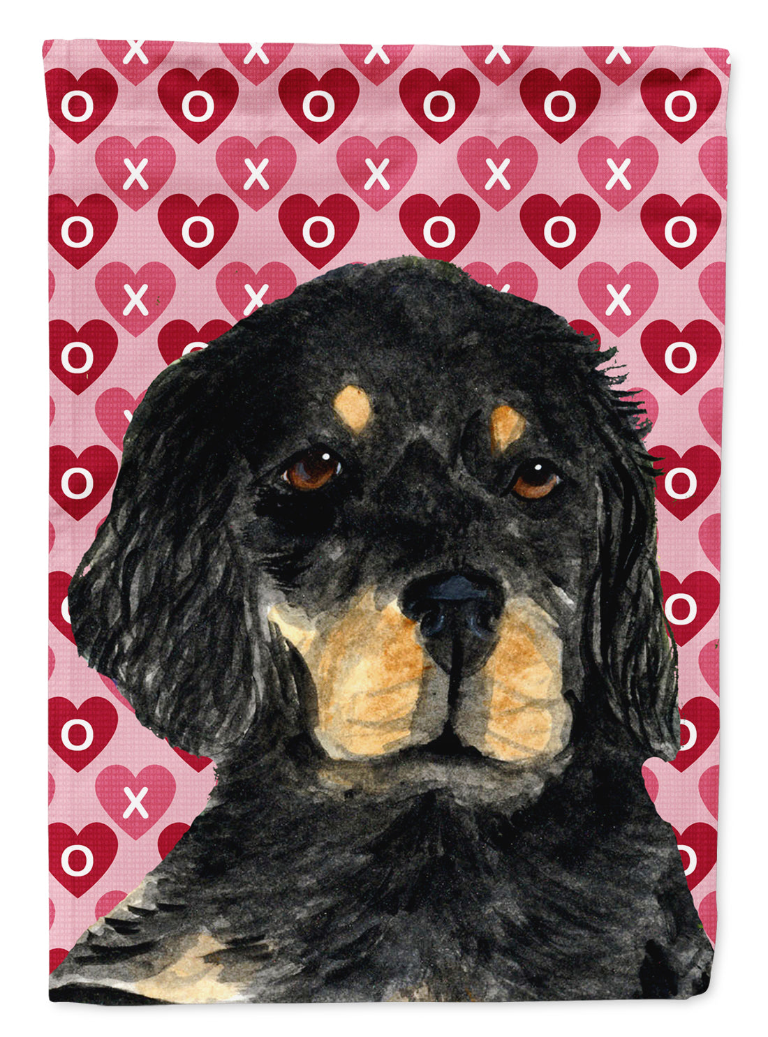 Gordon Setter Hearts Love and Valentine's Day Portrait Garden Flag Mailbox Decorative Yard Banner Outside Patio Artwork for Flower Beds, Garden Size, Multicolor