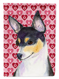 Chihuahua Hearts Love and Valentine's Day Portrait Garden Flag Mailbox Decorative Yard Banner Outside Patio Artwork for Flower Beds, Garden Size, Multicolor