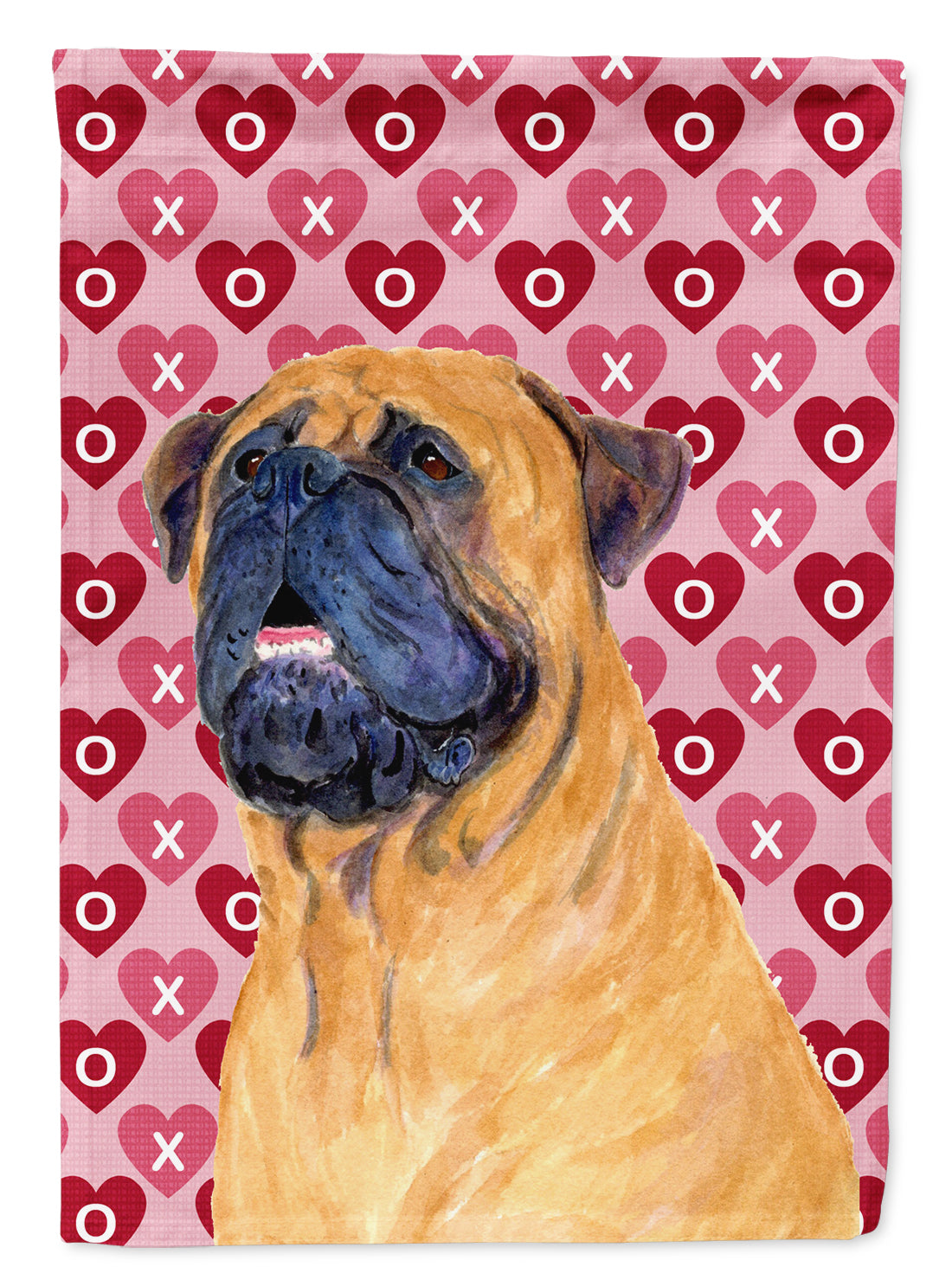Mastiff Hearts Love and Valentine's Day Portrait Garden Flag Mailbox Decorative Yard Banner Outside Patio Artwork for Flower Beds, Garden Size, Multicolor