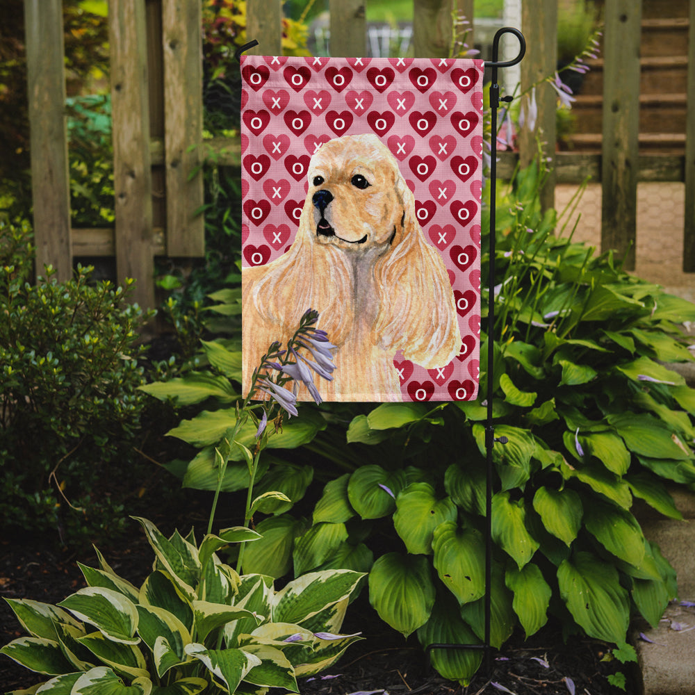 Buff Cocker Spaniel Hearts Love Valentine's Day Garden Flag Mailbox Decorative Yard Banner Outside Patio Artwork for Flower Beds, Garden Size, Multicolor
