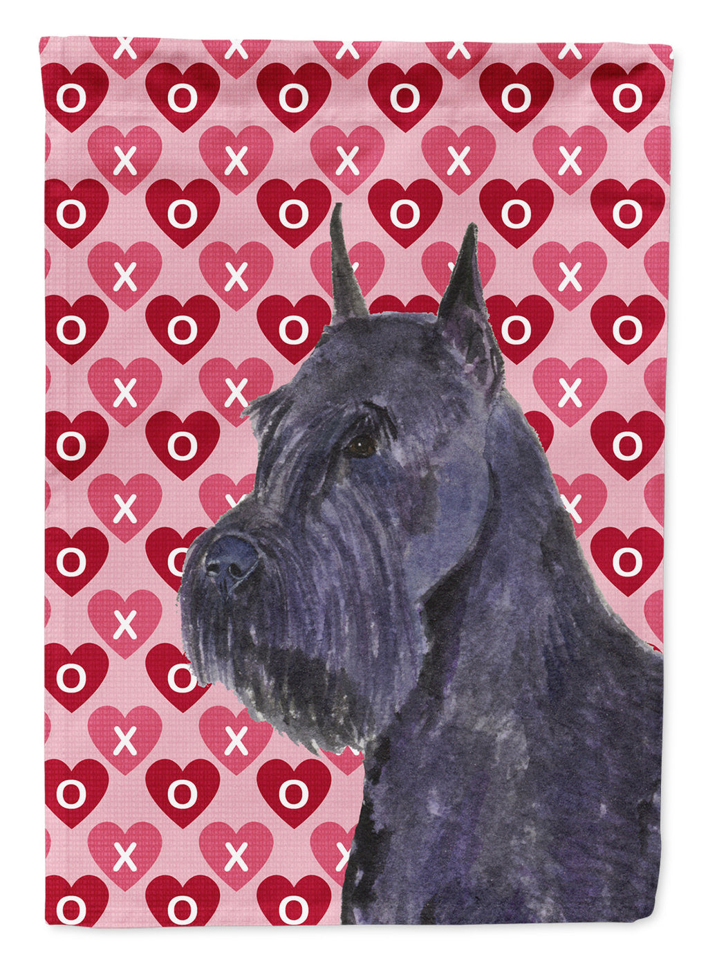 Schnauzer Hearts Love and Valentine's Day Portrait Garden Flag Mailbox Decorative Yard Banner Outside Patio Artwork for Flower Beds, Garden Size, Multicolor