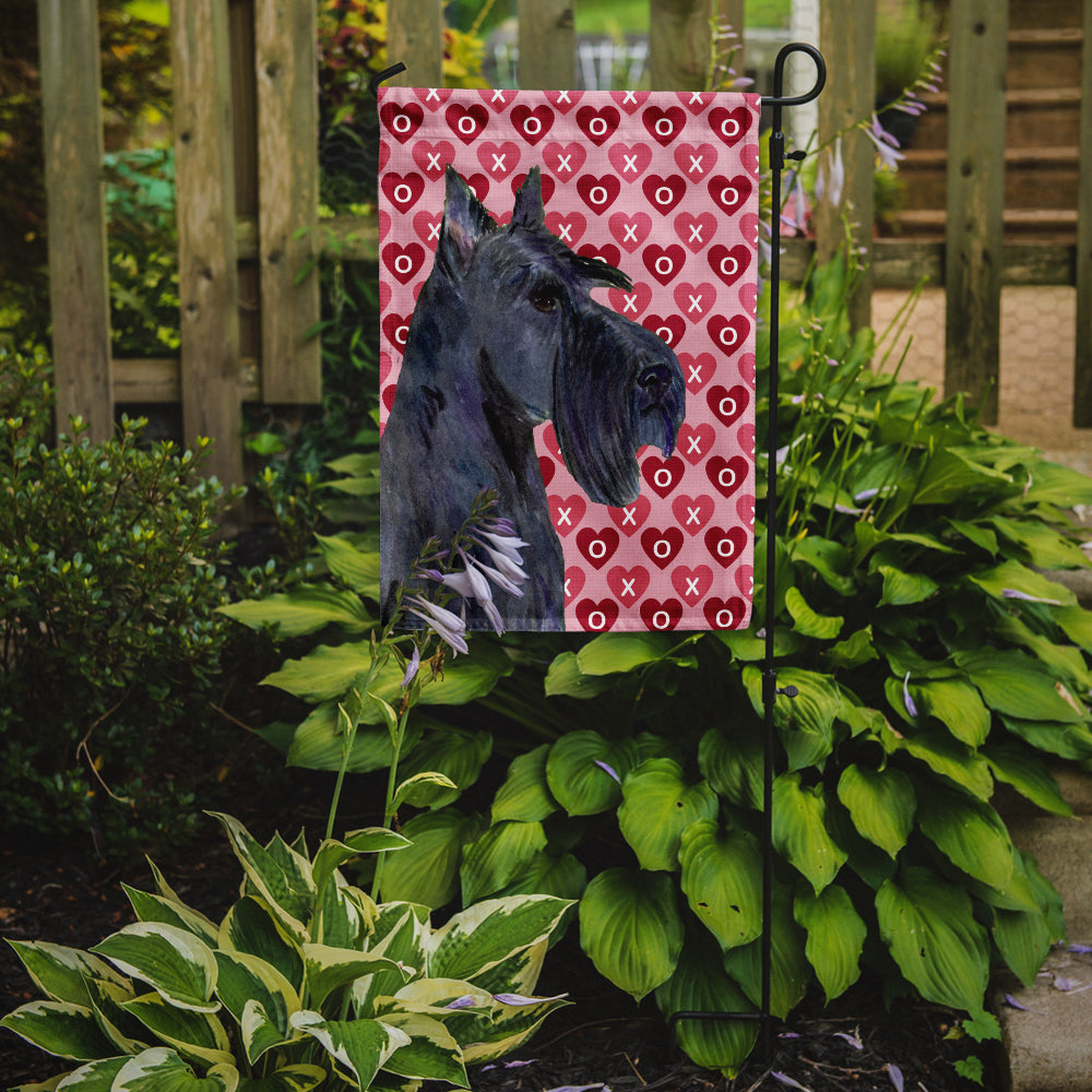 Scottish Terrier Hearts Love Valentine's Day Portrait Garden Flag Mailbox Decorative Yard Banner Outside Patio Artwork for Flower Beds, Garden Size, Multicolor