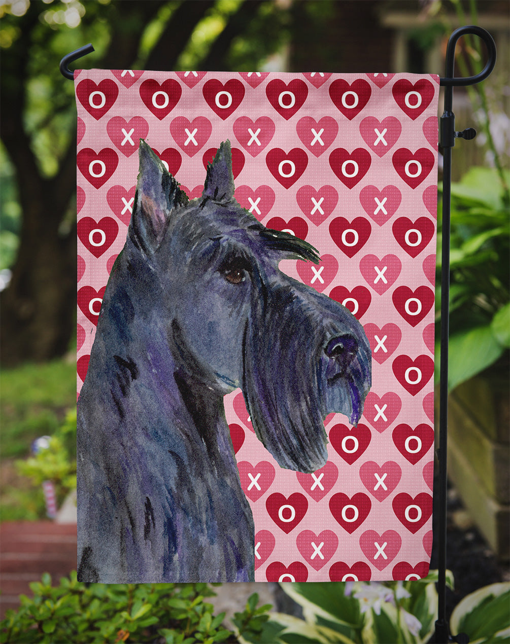 Scottish Terrier Hearts Love Valentine's Day Portrait Garden Flag Mailbox Decorative Yard Banner Outside Patio Artwork for Flower Beds, Garden Size, Multicolor