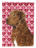 Chesapeake Bay Retriever Hearts Love and Valentine's Day Garden Flag Mailbox Decorative Yard Banner Outside Patio Artwork for Flower Beds, Garden Size, Multicolor