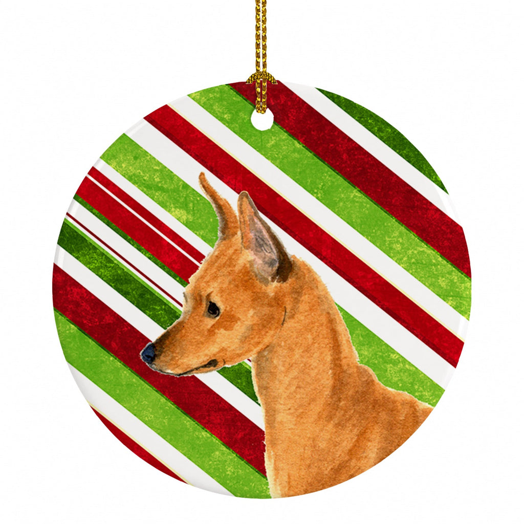 Min Pin Candy Cane Holiday Christmas Ceramic Ornament Christmas Tree Hanging Decorations for Home Christmas Holiday, Party, Gift, 3 in, Multicolor