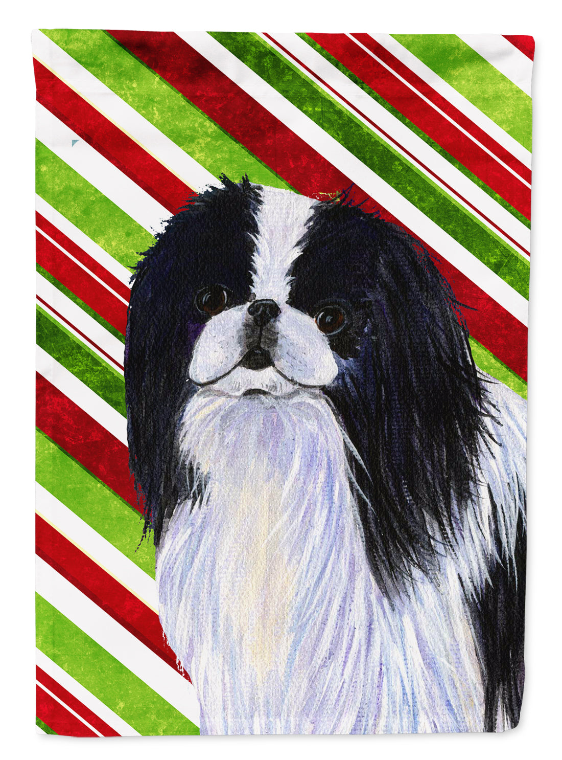Japanese Chin Candy Cane Holiday Christmas Garden Flag Mailbox Decorative Yard Banner Outside Patio Artwork for Flower Beds, Garden Size, Multicolor
